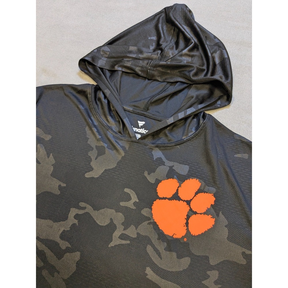 Clemson Tigers Hoodie Mens Large Black Fanatics Camo Training Shirt Football New - Picture 4 of 11